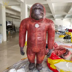 Prezzo di fabbrica gonfiabile gorilla vestito della mascotte animale costume per adulti