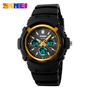 2016 recién llegado de <span class=keywords><strong>doble</strong></span> movimiento dual time relojes de caballero de marca skmei guangzhou - Product Image 1