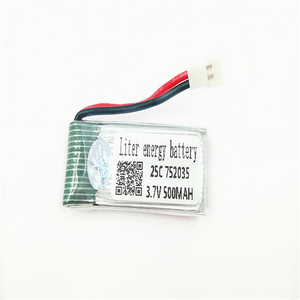 3,7 V 500 мА/ч, 752035 25C литий-полимерный аккумулятор для <span class=keywords><strong>Hubsan</strong></span> X4 H107 H107L <span class=keywords><strong>H107D</strong></span> JD385 JD388 р/у вертолет Квадрокоптер - Product Image 6