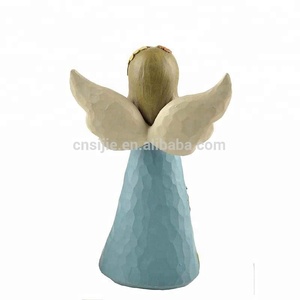 Tenant <span class=keywords><strong>des</strong></span> <span class=keywords><strong>fleurs</strong></span> Fille figurine Polyresin Ange Statues pour LA MAISON CADEAUX - Product Image 3
