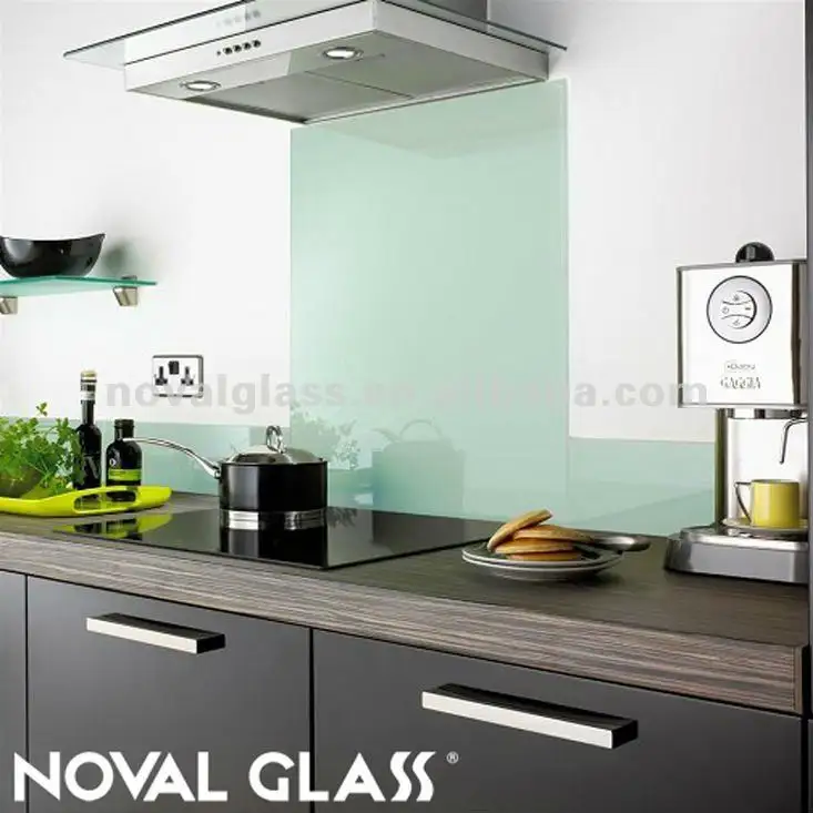 Nhà bếp thủy tinh backsplash, nồi lại glass