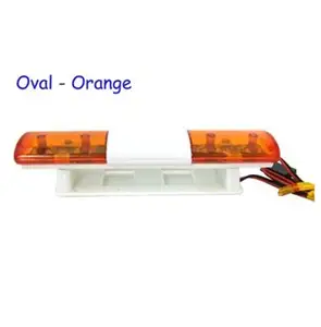 Barra redonda ovalada de luz LED estroboscópica para coche a escala 1/10, luz naranja de emergencia RC