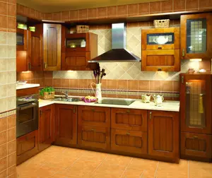 A6 Laminate Commercial Upright Solid Wood Wooden Modern Classical Kitchen Cabinets Design Free Standing/RTA Kitchen/KCMA