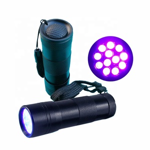 China Factory Wholesale Promotional 12 LED UV Flashlight Aluminum Torch Light