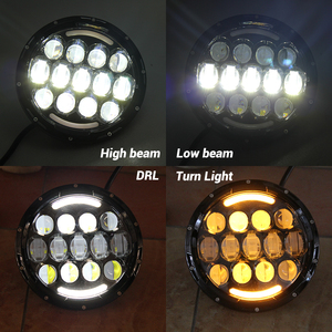 Luz de estacionamiento Amarillo Blanco DRL ángulo ojos 7 pulgadas ronda Jeep Wrangler Offroad 7 pulgadas Led faro para Jeep - Product Image 4