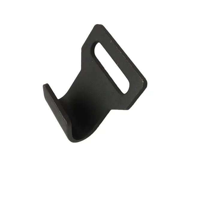 Черный металлический плоский крючок с порошковым покрытием