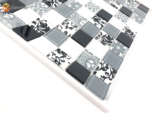 Mattonelle della parete interna di piastrelle backsplash 4 millimetri piazza misto modello di stampa a colori di cristallo mattonelle di mosaico di vetro - Product Image 4