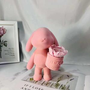 Rose Preservate a Lunga Durata, Fiori Immortali, Rose Eterne in Confezione Coniglio per Regalo di Compleanno - Product Image 2