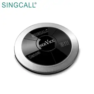 SINGCALL nirkabel pager memanggil tahan air, APE330 perak restaurant pager coaster