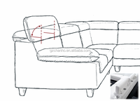 Eisen-Sofa-Hardware-Zubehör: Verstellbarer Binaural-Kopfstützenmechanismus für Küche & Krankenhaus