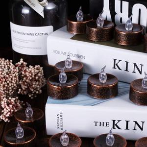 12 piezas de la batería operado de parpadeo sin llama candelita Led velas batería de larga duración de vida cumpleaños bodas-caliente-blanco - Product Image 2