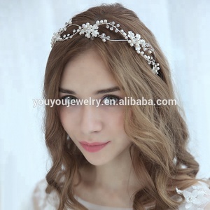 Luxury Beauty Pageant <span class=keywords><strong>Capelli</strong></span> Jewelry Fascia Nuziale <span class=keywords><strong>di</strong></span> Cristallo Della Perla Tiara Crown <span class=keywords><strong>Per</strong></span> La Ragazza - Product Image 5
