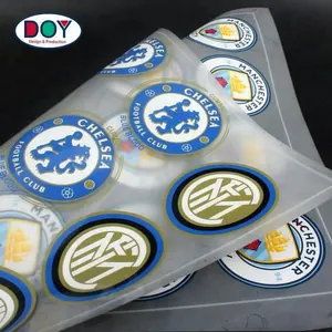 Logotipo personalizado del Club de fútbol pegatinas de transferencia térmica de silicona de goma de alta densidad para camisetas y Jerseys