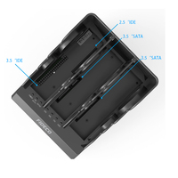 FIDECO 3 Bay Usb 3,0 a Sata Ide 4tb Estación de acoplamiento de disco duro para 2,5 "3,5" Hdd Ssd Docking
