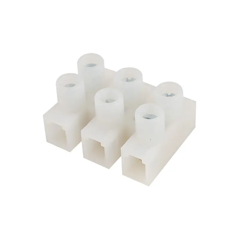 E-Weichat 2024 Hot Selling 12 Pin 24a 10mm Pitch Screw Type Feed Through White Wire Terminal Block