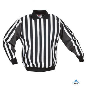 Custom <strong>Black</strong> <strong>White</strong> <strong>Stripes</strong> Referee Jersey Men <strong>Shirts</strong> Made Polyester Sublimation Embroidery Beaded Techniques Personalized Adults - Product Image 2
