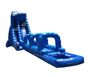 Chine Grands toboggans gonflables Double toboggan toboggan gonflable avec piscine pour terrain <span class=keywords><strong>de</strong></span> jeu extérieur - Product Image 2