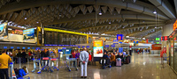 Cadre spatial en acier inoxydable, Design Flexible, toit circulaire, Structure de supermarché, préplumée, pour centres commerciaux