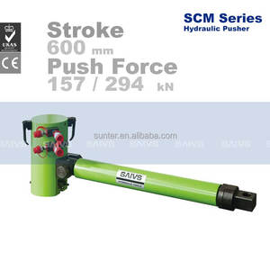 Cylindre de poussée <span class=keywords><strong>hydraulique</strong></span> pour rail SCM16-600 en acier allié, 157 kN, pression de <span class=keywords><strong>fonctionnement</strong></span> 700, garantie 1 an, pour <span class=keywords><strong>d</strong></span>éplacement de grandes pièces lourdes, 200 mm - Product Image 2