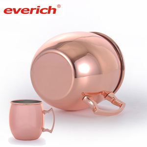 Acero inoxidable cobre Moscú mula taza con asa - Product Image 6