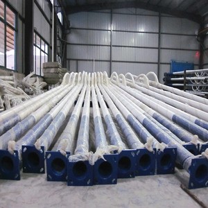 Postes de Acero Negro WON para Iluminación de Jardín, Galvanizados en Caliente, Altura de 40M-45M, Portátiles, Garantía de 25 Años, 178 km/h - Product Image 1