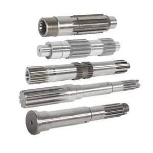 Power Transmission Helical Teeth Pinion Alloy Steel Metal output input involute spline shaft for Automobiles and Gearbox