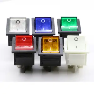 KCD4 2 duplo botão interruptor iluminado T85 6 3way on-off 4 pinos pinos rocker interruptor t125 interruptor à prova d' água