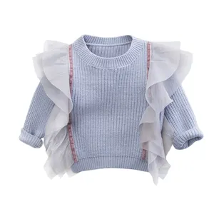 Schönes neues Design Langarm Pullover gestrickt Fee Kleidung Schmetterling Flügel Prinzessin kleine Mädchen Pullover