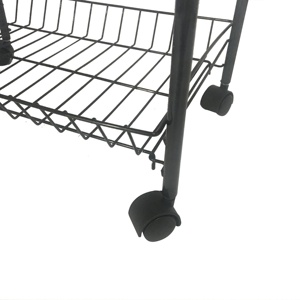 Chariot en fer métallique de Style Simple moderne pour <span class=keywords><strong>cuisine</strong></span> et salle de bain, chariot de rangement roulant en maille - Product Image 3