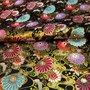 핫 잘 팔리는 중국어 공장 Japan Style Metallic Fabric 자카드 브로케이드 Fabric 대 한 옷