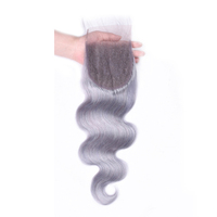 Cheveux Humains Brésiliens Remy 100% pour Tissage, en Vrac, à Crocheter, Couleur Grise Naturelle