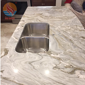 Mặt Bàn Thạch Anh Trắng Calacatta Với Gân Xám - Product Image 6