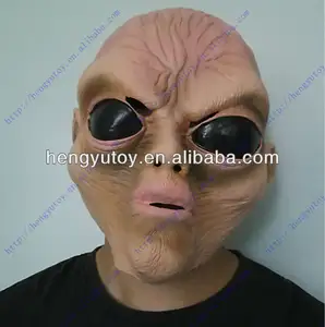 Жуткая резиновая латексная полноголовая маска Инопланетянина на Хэллоуин для вечеринки