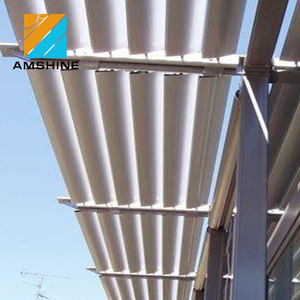 Persiana parasol de aluminio Aerofoil de Control motorizado de pared Exterior