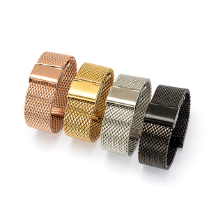 Chất Lượng Cao 16Mm 18Mm 20Mm 22Mm 24Mm Người Đàn Ông Phụ Nữ Thép Không Gỉ Lưới Vòng Đeo Tay Dây Đeo Đồng Hồ - Product Image 3