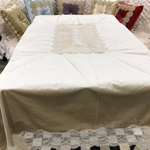 Élégant De Luxe Blanc Velours Nappe Usine - Product Image 4