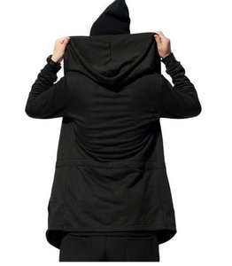 Hommes À Manches Longues Automne Cardigan Manteau Mode <span class=keywords><strong>Noir</strong></span> Cape Manteau <span class=keywords><strong>Pull</strong></span> À <span class=keywords><strong>Capuche</strong></span> - Product Image 2