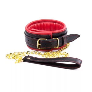 Giocattoli Fetish rosa Bondage collo corsetto collare con catene di metallo per il gioco maschile <span class=keywords><strong>femminile</strong></span> strumenti Flirt adulti collare in pelle - Product Image 4