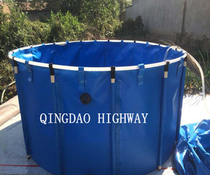 PVC tarpaulin วงกลมหรือรูปสี่เหลี่ยมผืนผ้าขนาดใหญ่พลาสติกภาชนะบรรจุน้ำหรือถัง - Product Image 4