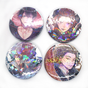 Bán Hot Vograce New Giá Rẻ Oem Tùy Chỉnh Phim Hoạt Hình Ảnh Ba Chiều Tinplate Nút <span class=keywords><strong>Pins</strong></span>, Bán Buôn Đầy Màu Sắc Vòng Holographic Phù Hiệu - Product Image 2