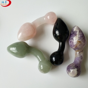 كريستالات طبيعية من HZ Gemstone للتثبيت في الشرج والمنطقة الخلفية مصنوعة من المعدن والجمشت ومصنوعة من ذيل الكلاب