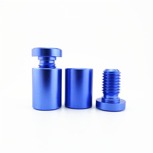 Anodized אלומיניום עגול תיקו נירוסטה קיר רכוב סימן stand off spacer, מראה זכוכית בורג מרחיקי - Product Image 5