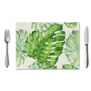 Good quality waterproof Multi Colored Printing Home Placemats Soft dinner Dining table mat