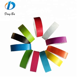 Pulsera para Eventos Personalizada, Colorida, Precio de Fábrica, Pulsera de Papel <span class=keywords><strong>DuPont</strong></span> de 1 Pulgada, Color Sólido Liso, Logotipo Personalizado - Product Image 2