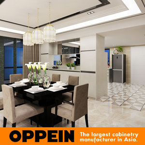 India Project Simple White PVC Modern U Shaped Home Kitchen Cabinet Furniture Set - Product Image 2