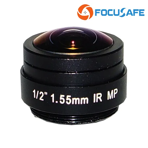 1.55mm 180 graden 1/2 "5MP CS Mount Fisheye Lens voor Astronomie