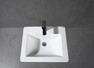 Mueble de baño de cerámica de <span class=keywords><strong>diseño</strong></span> moderno, lavabo de borde fino - Product Image 4