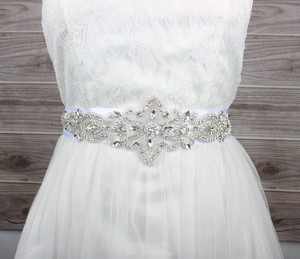Vestido de novia de lujo cinturón <span class=keywords><strong>SASH</strong></span> para la boda o el partido de tarde hechos a mano WS1003