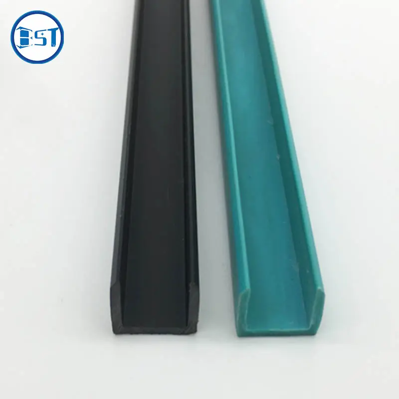 Extrude u shaped plastic PVC profiles used for furniture protection or decoration