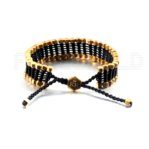 Quả tạ vàng thép không gỉ hình lục giác Gậy chuỗi dệt vòng đeo tay - Product Image 2